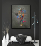 Colorful minimalist abstract art/ Contemporary wall art