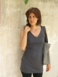 Grey Summer Tunic With Built In Bra